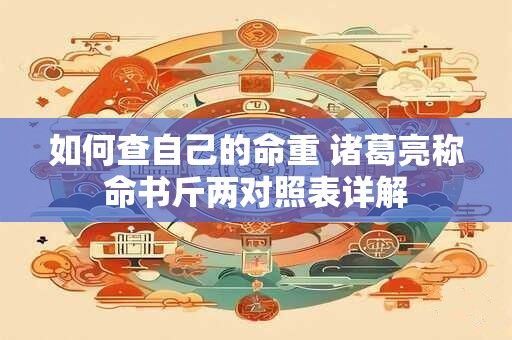 如何查自己的命重 诸葛亮称命书斤两对照表详解