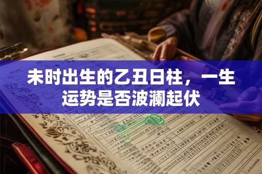 未时出生的乙丑日柱，一生运势是否波澜起伏