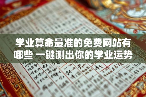 学业算命最准的免费网站有哪些 一键测出你的学业运势 学业算命最准的免费网站有哪些 一键测出你的学业运势