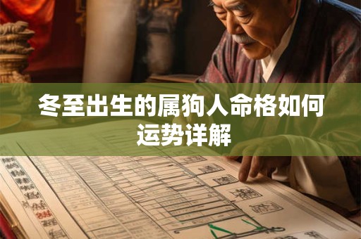 冬至出生的属狗人命格如何 运势详解