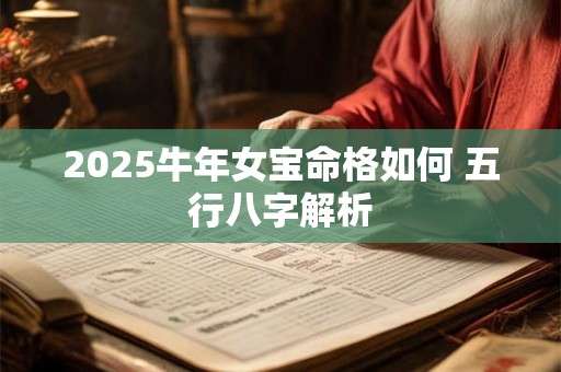 2026牛年女宝命格如何 五行八字解析