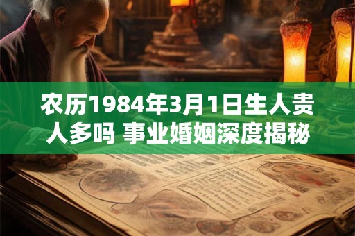 农历1984年3月1日生人贵人多吗 事业婚姻深度揭秘