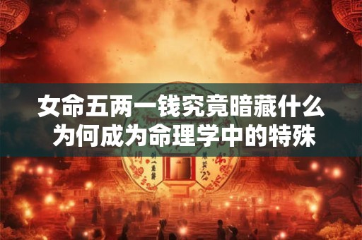 女命五两一钱究竟暗藏什么 为何成为命理学中的特殊存在