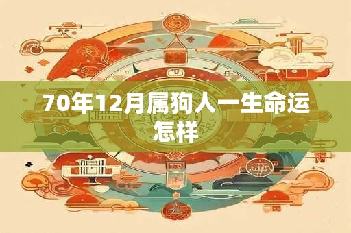 70年12月属狗人一生命运怎样