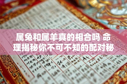 属兔和属羊真的相合吗 命理揭秘你不可不知的配对秘密