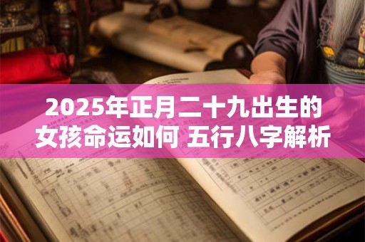 2026年正月二十九出生的女孩命运如何 五行八字解析 2026年正月二十九出生的女孩命运如何 五行八字解析