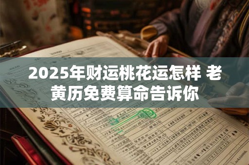 2025年财运桃花运怎样 老黄历免费算命告诉你