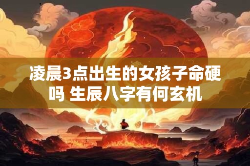 凌晨3点出生的女孩子命硬吗 生辰八字有何玄机