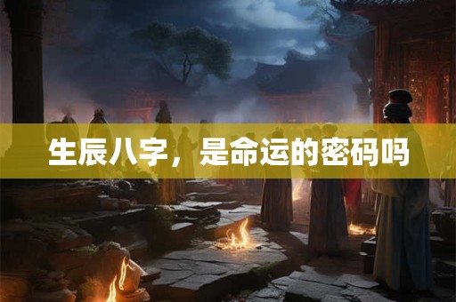 生辰八字，是命运的密码吗