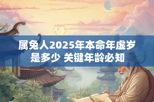 属兔人2025年本命年虚岁是多少 关键年龄必知