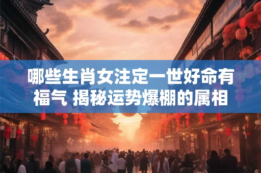 详细阅读:哪些生肖女注定一世好命有福气 揭秘运势爆棚的属相 哪些生肖女注定一世好命有福气 揭秘运势爆棚的属相