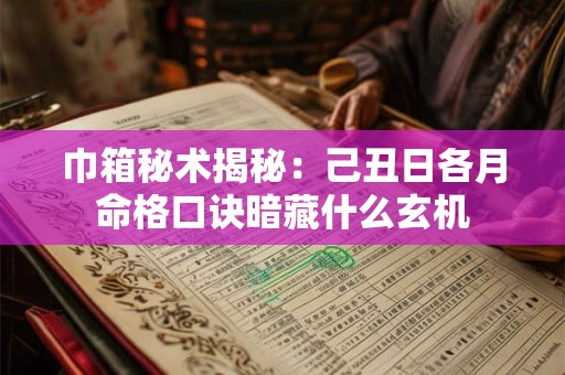 巾箱秘术揭秘：己丑日各月命格口诀暗藏什么玄机