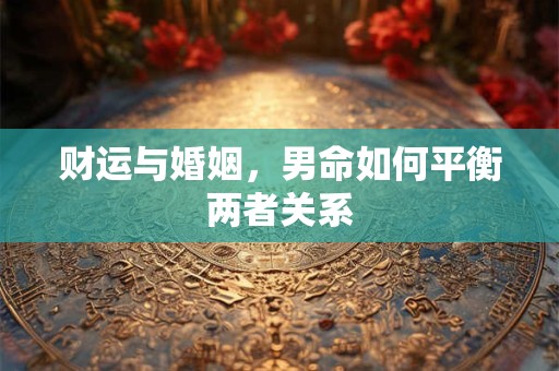 财运与婚姻，男命如何平衡两者关系