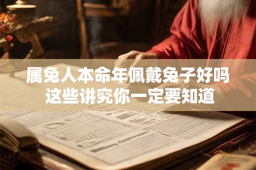 属兔人本命年佩戴兔子好吗 这些讲究你一定要知道