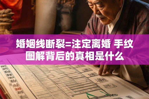 婚姻线断裂=注定离婚 手纹图解背后的真相是什么