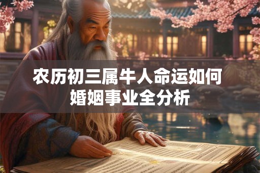 农历初三属牛人命运如何 婚姻事业全分析