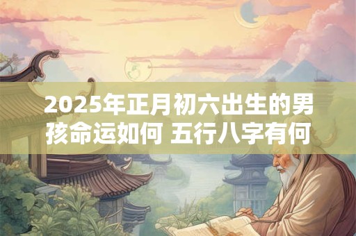 2025年正月初六出生的男孩命运如何 五行八字有何玄机
