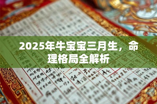 2025年牛宝宝三月生，命理格局全解析