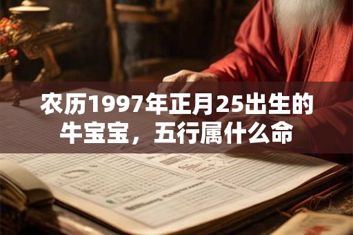农历1997年正月25出生的牛宝宝，五行属什么命