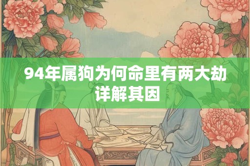 94年属狗为何命里有两大劫 详解其因