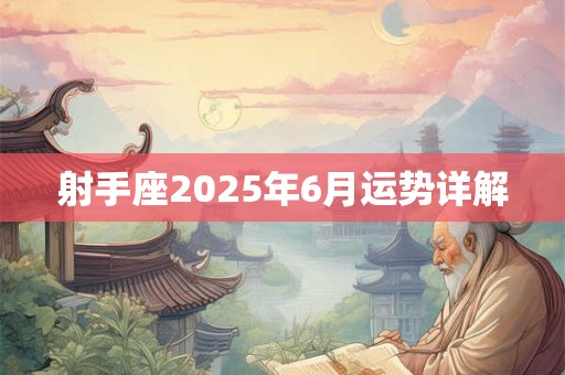 射手座2025年6月运势详解