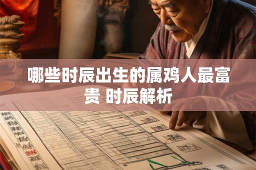 哪些时辰出生的属鸡人最富贵 时辰解析