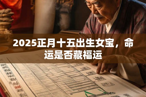 2025正月十五出生女宝，命运是否藏福运