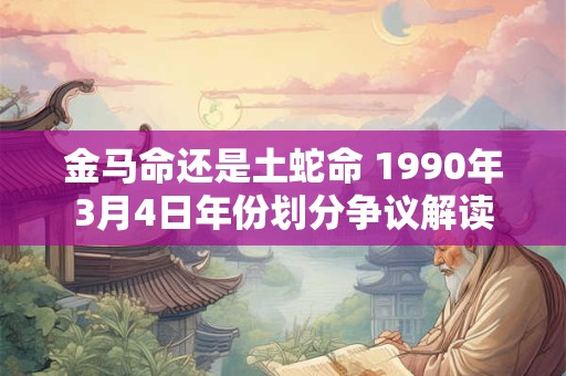 金马命还是土蛇命 1990年3月4日年份划分争议解读