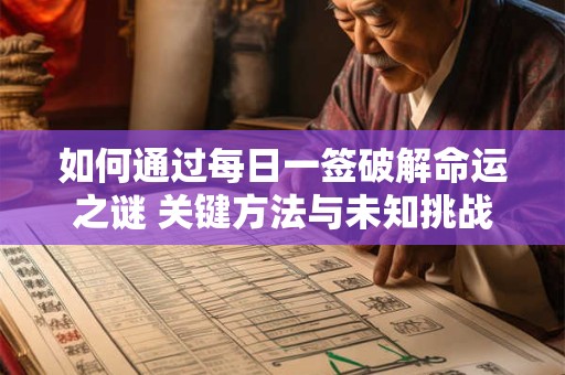 如何通过每日一签破解命运之谜 关键方法与未知挑战