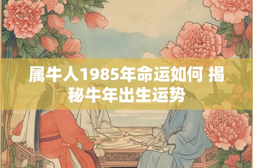 属牛人1985年命运如何 揭秘牛年出生运势
