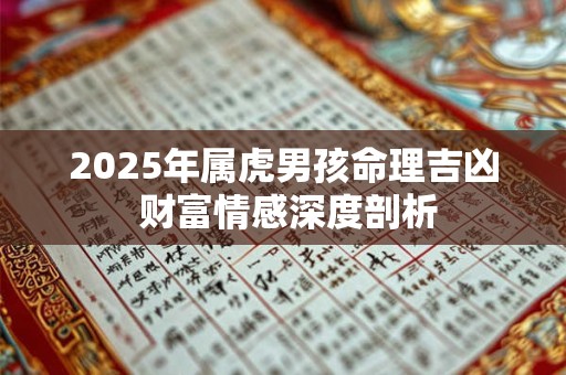 2025年属虎男孩命理吉凶 财富情感深度剖析