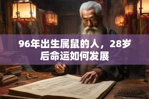 96年出生属鼠的人，28岁后命运如何发展