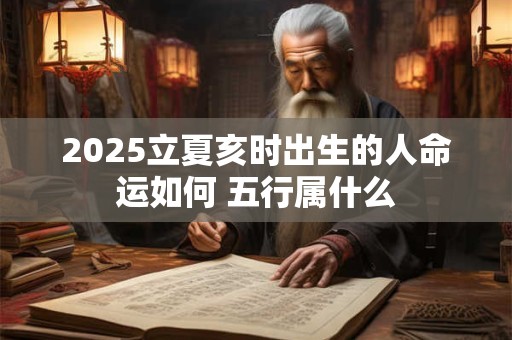 2025立夏亥时出生的人命运如何 五行属什么