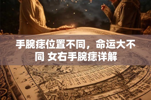 手腕痣位置不同，命运大不同 女右手腕痣详解