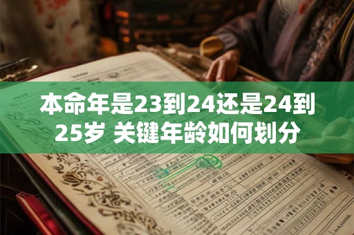本命年是23到24还是24到25岁 关键年龄如何划分