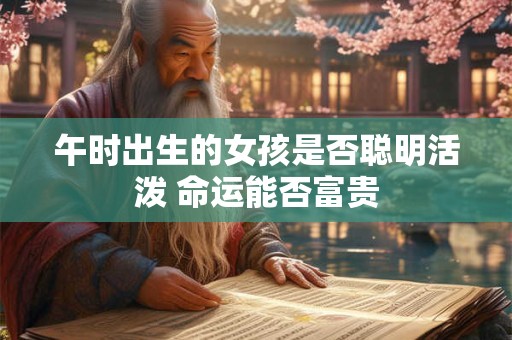 午时出生的女孩是否聪明活泼 命运能否富贵