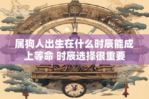 属狗人出生在什么时辰能成上等命 时辰选择很重要