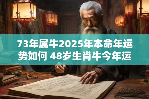 73年属牛2025年本命年运势如何 48岁生肖牛今年运气是好是坏
