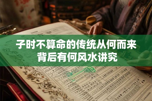 子时不算命的传统从何而来 背后有何风水讲究