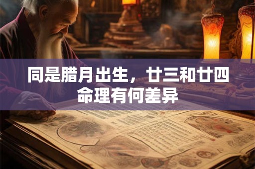 同是腊月出生，廿三和廿四命理有何差异