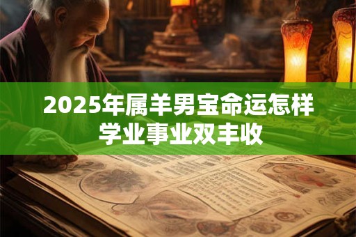 2025年属羊男宝命运怎样 学业事业双丰收