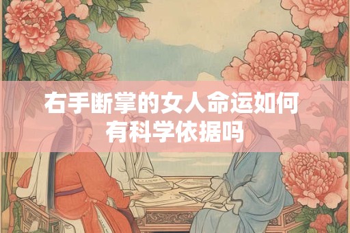 右手断掌的女人命运如何 有科学依据吗