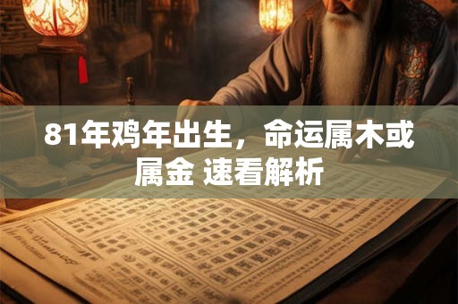 81年鸡年出生，命运属木或属金 速看解析