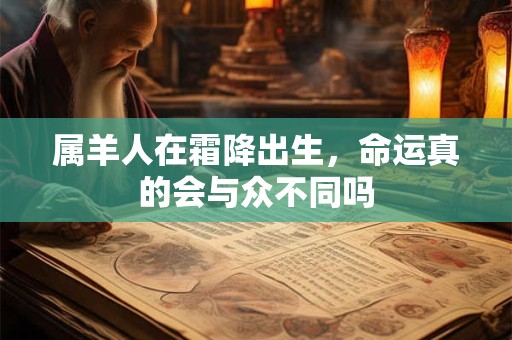 属羊人在霜降出生，命运真的会与众不同吗