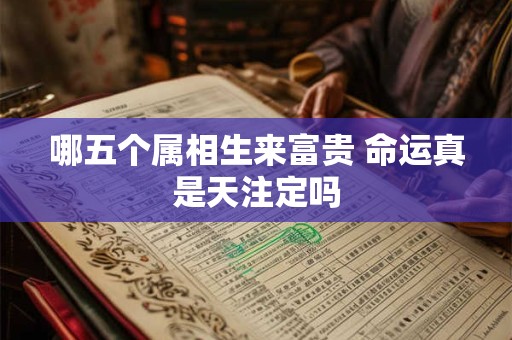 哪五个属相生来富贵 命运真是天注定吗