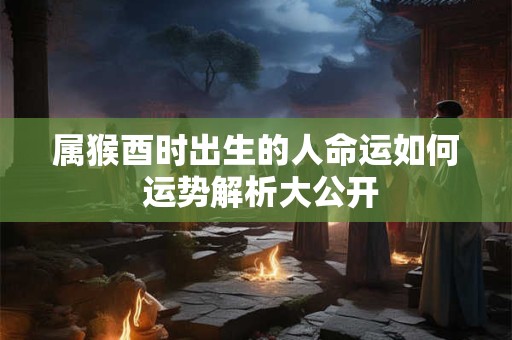 属猴酉时出生的人命运如何 运势解析大公开