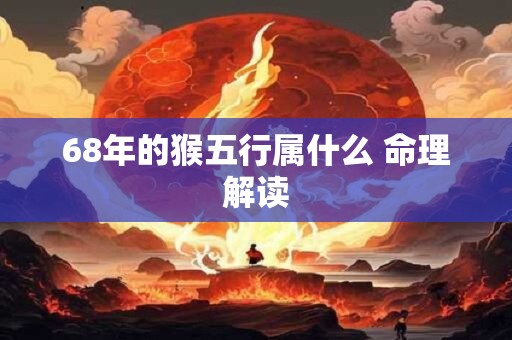 68年的猴五行属什么 命理解读