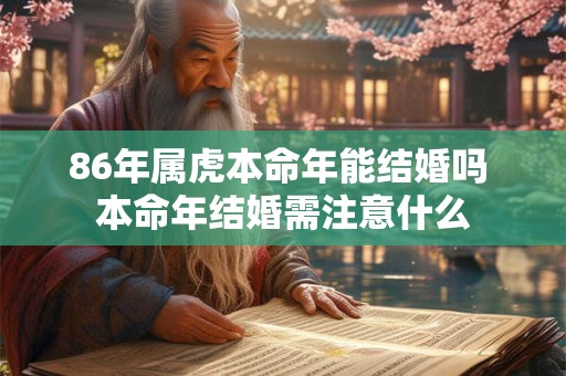 86年属虎本命年能结婚吗 本命年结婚需注意什么