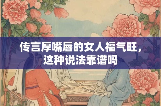 传言厚嘴唇的女人福气旺,这种说法靠谱吗 传言厚嘴唇的女人福气旺,这种说法靠谱吗