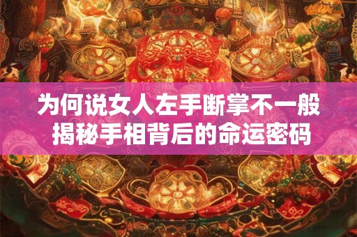 为何说女人左手断掌不一般 揭秘手相背后的命运密码